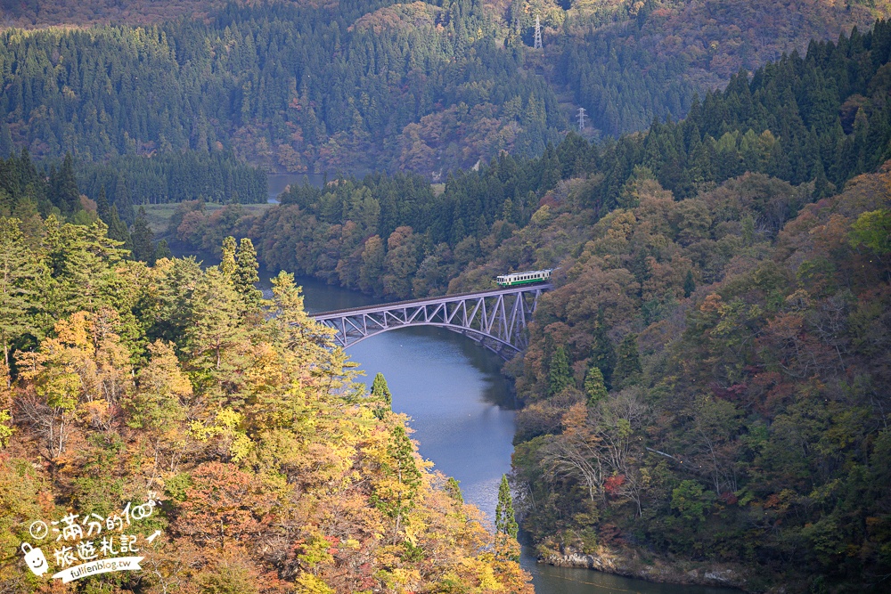 【福島第一只見線鐵橋觀景台】交通方式&火車通行時刻表.鐵道迷必朝聖的仙境美景,日本鐵道景色天花板!
