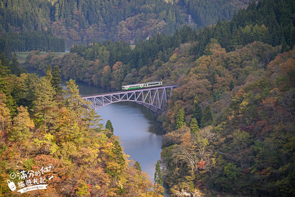 【福島第一只見線鐵橋觀景台】交通方式&火車通行時刻表.鐵道迷必朝聖的仙境美景,日本鐵道景色天花板!