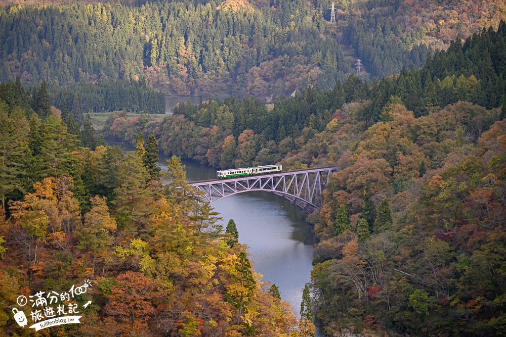 【福島第一只見線鐵橋觀景台】交通方式&火車通行時刻表.鐵道迷必朝聖的仙境美景,日本鐵道景色天花板!