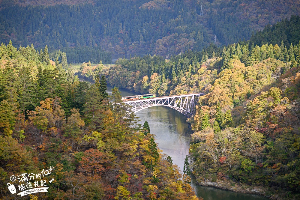 【福島第一只見線鐵橋觀景台】交通方式&火車通行時刻表.鐵道迷必朝聖的仙境美景,日本鐵道景色天花板!
