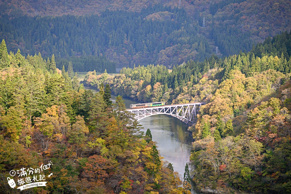 【福島第一只見線鐵橋觀景台】交通方式&火車通行時刻表.鐵道迷必朝聖的仙境美景,日本鐵道景色天花板!