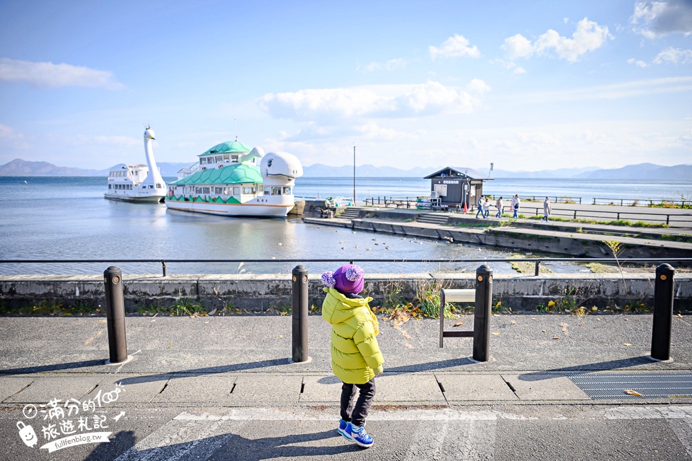 【猪苗代観光船】福島最美天鵝湖.美麗天鵝船＆烏龜造型海上咖啡館.餵小鴨看磐梯山.療癒山水風光超迷人!