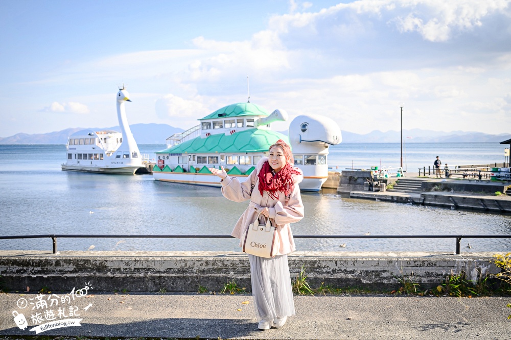 【猪苗代観光船】福島最美天鵝湖.美麗天鵝船＆烏龜造型海上咖啡館.餵小鴨看磐梯山.療癒山水風光超迷人!