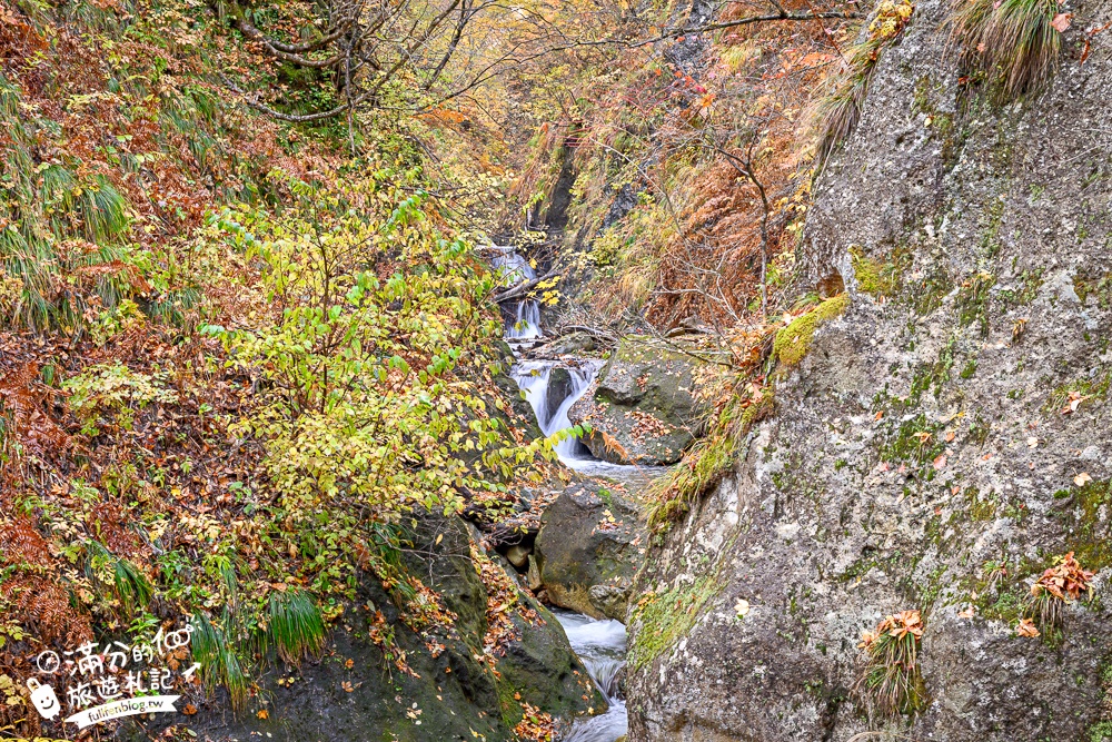 日本東北【鳴子峽】宮城賞楓景點推薦.走峽谷.賞紅楓.看奇岩.觀瀑布.必拍大深沢橋壯闊的拱橋景觀!