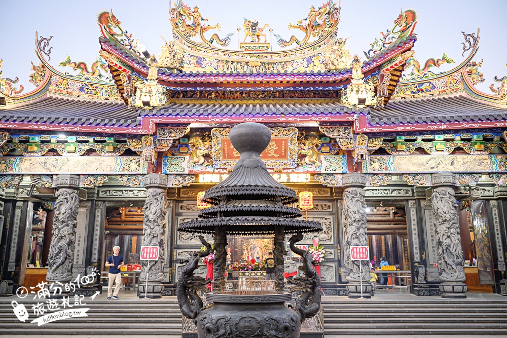 南投景點【松柏嶺受天宮】海拔400公尺的廟宇宮殿，同時看彰化南投,全新龜蛇立體彩繪地景好震撼~180度超廣角觀景視野!