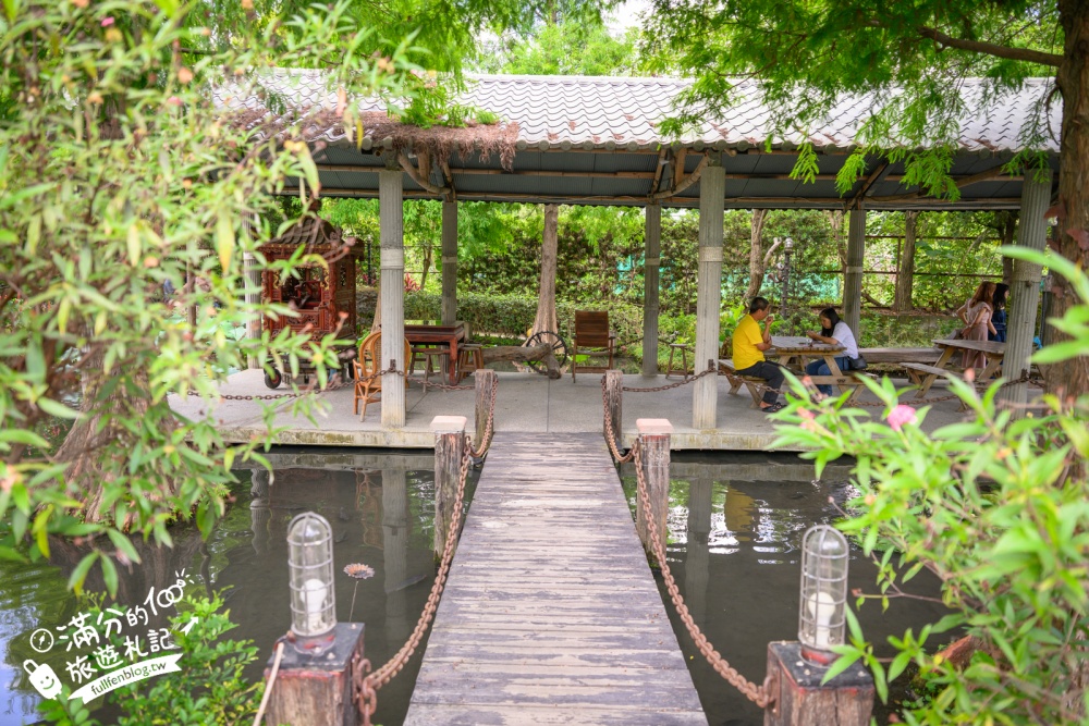 台中【田寮農莊】台中落羽松庭院餐廳,純樸鄉村風~療癒的水上蓮花池步道!
