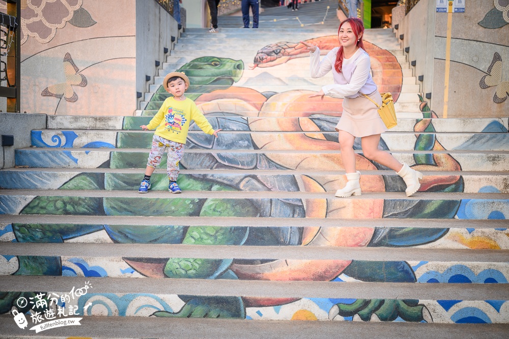 南投景點【松柏嶺受天宮】海拔400公尺的廟宇宮殿，同時看彰化南投,全新龜蛇立體彩繪地景好震撼~180度超廣角觀景視野!