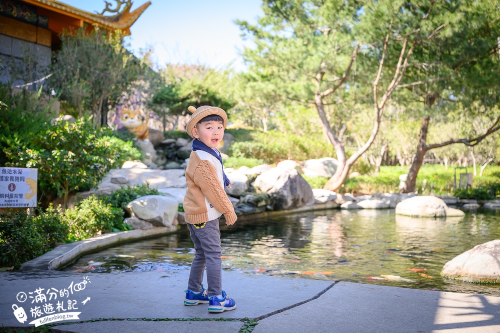 台中【義虎堂虎爺廟】孩子的守護神,求福求財求平安,還能賞櫻花.走生態池餵魚,看高鐵奔馳!