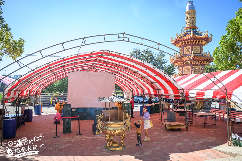 台中【義虎堂虎爺廟】孩子的守護神,求福求財求平安,還能賞櫻花.走生態池餵魚,看高鐵奔馳!