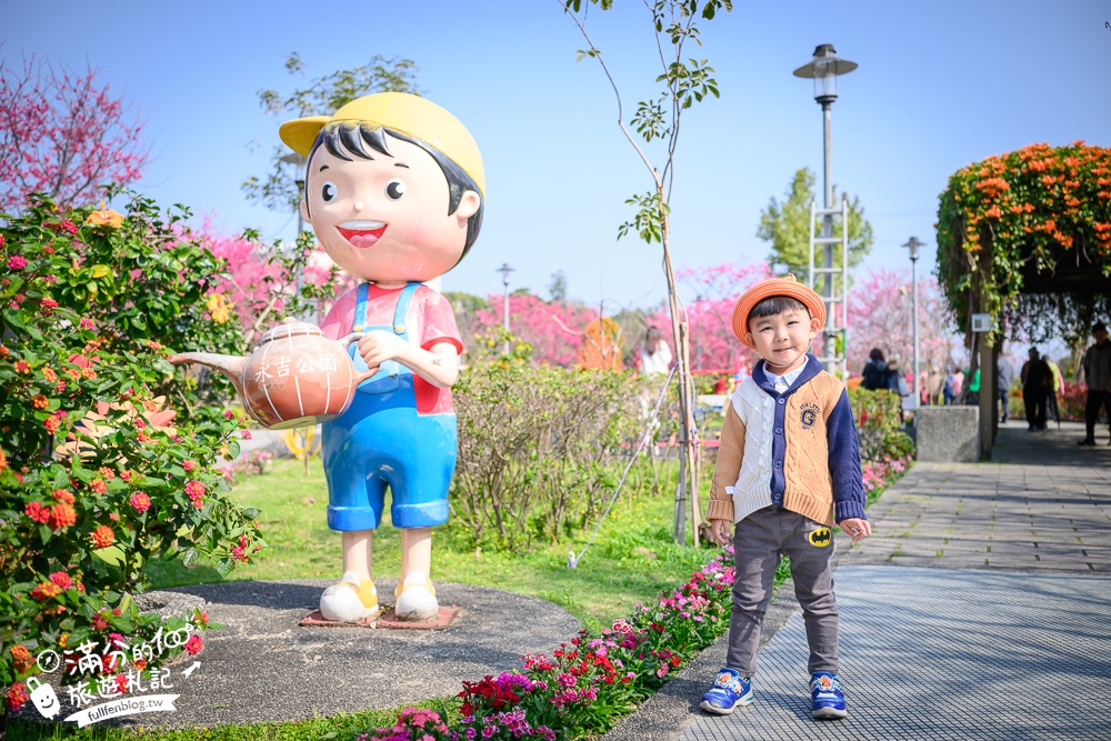 【鶯歌永吉公園】2026最新花況.炮仗花&櫻花齊放超夢幻.免門票親子共融公園~鶯歌最美的炮仗花拱門隧道！