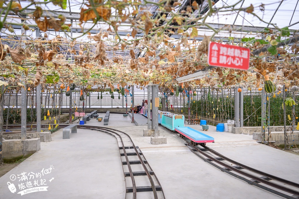 雲林【綠金蕃茄南瓜農場】全台唯一南瓜隧道小火車.可無限次搭乘.全室內景點.玩拍七彩南瓜.還有採果體驗唷!