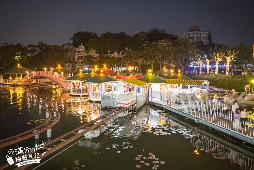 高雄【翠湖水上餐廳】超療癒湖畔熱炒土雞城,水上小火車送餐超吸睛,景色優美偽出國渡假氛圍!