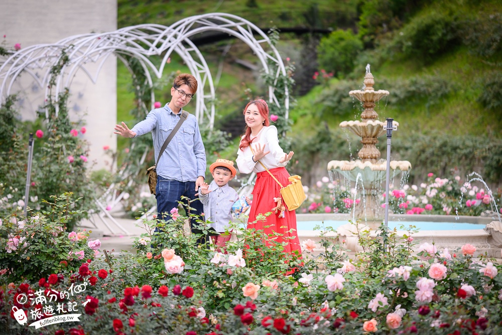苗栗【雅聞七里香玫瑰森林】全台最大免門票玫瑰花園玩樂攻略,免費入園, 逛花園也能環遊全世界唷!