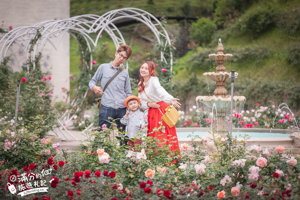 苗栗【雅聞七里香玫瑰森林】全台最大免門票玫瑰花園玩樂攻略,免費入園, 逛花園也能環遊全世界唷!