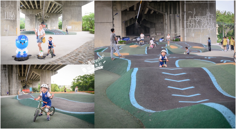新竹【風火輪公園】高架橋下的賽道樂園！免門票&免日曬雨淋又刺激,滑步車迷必訪 @滿分的旅遊札記
