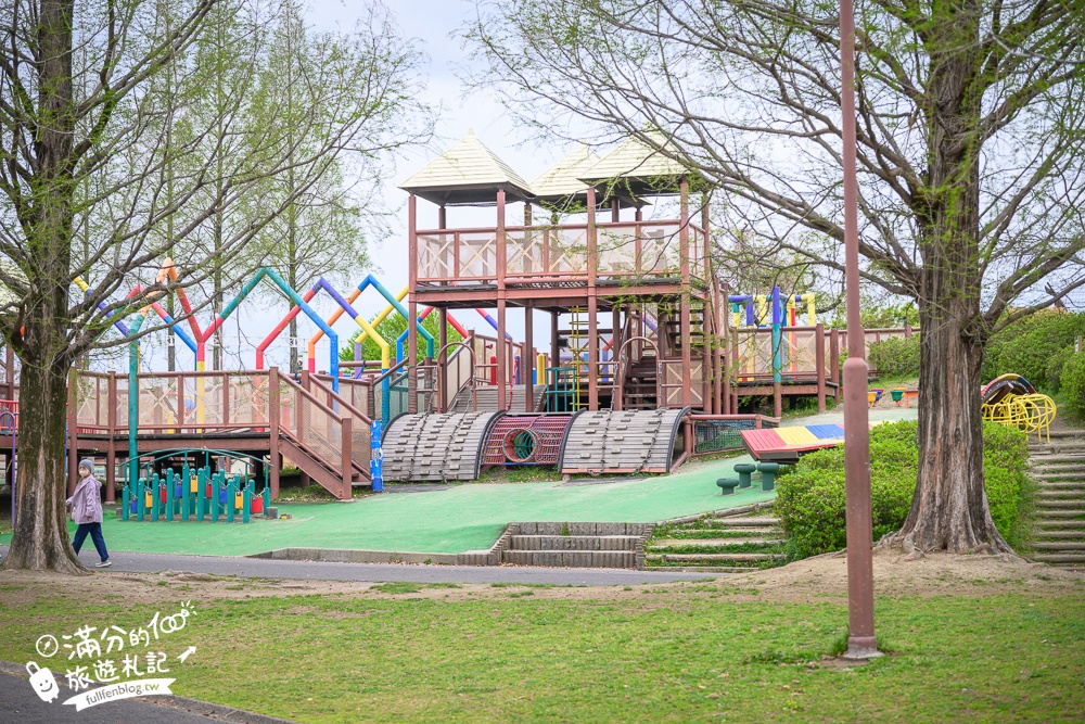 名古屋親子景點【戶田川綠地公園】免門票入園.必體驗賞櫻高空腳踏車.滾輪溜滑梯.遊戲場通通免費玩!