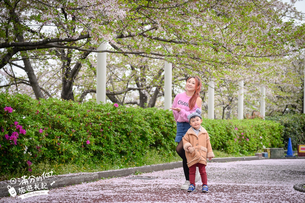 名古屋親子景點【戶田川綠地公園】免門票入園.必體驗賞櫻高空腳踏車.滾輪溜滑梯.遊戲場通通免費玩!