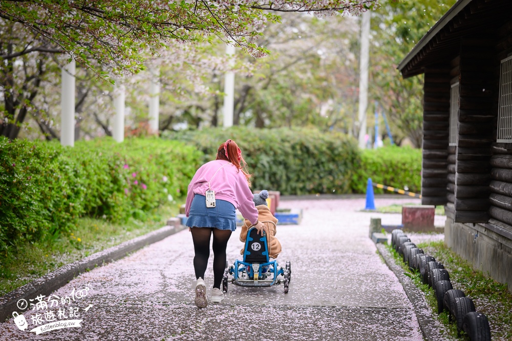 名古屋親子景點【戶田川綠地公園】免門票入園.必體驗賞櫻高空腳踏車.滾輪溜滑梯.遊戲場通通免費玩!
