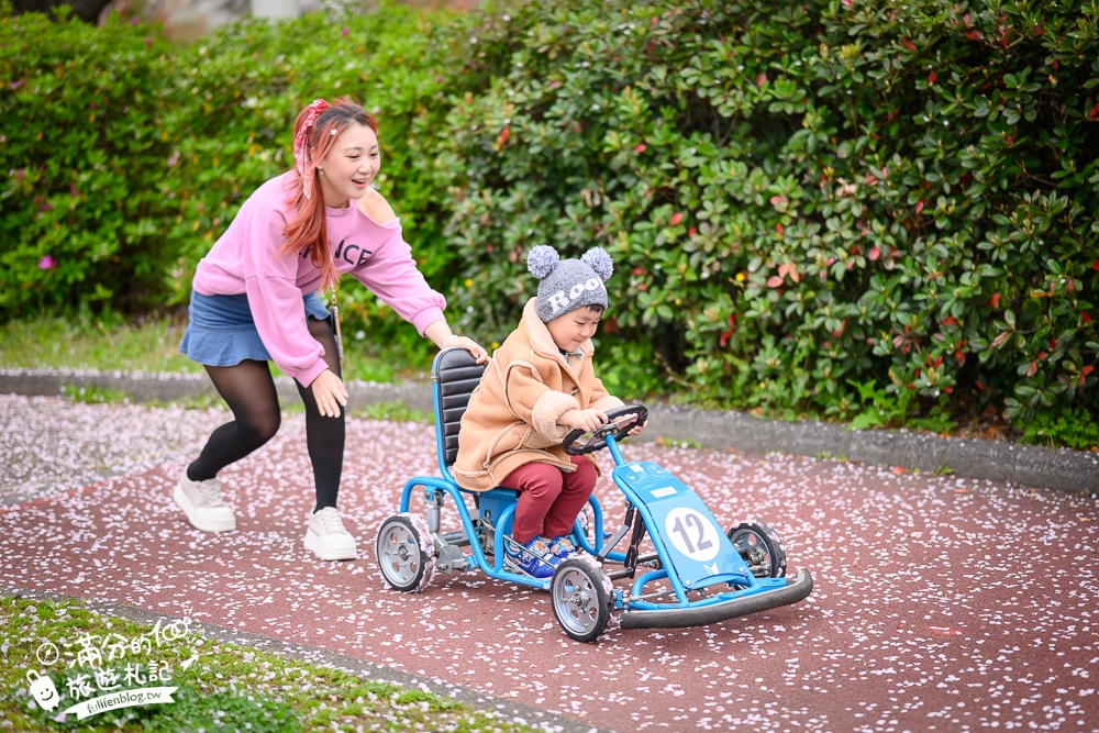 名古屋親子景點【戶田川綠地公園】免門票入園.必體驗賞櫻高空腳踏車.滾輪溜滑梯.遊戲場通通免費玩!