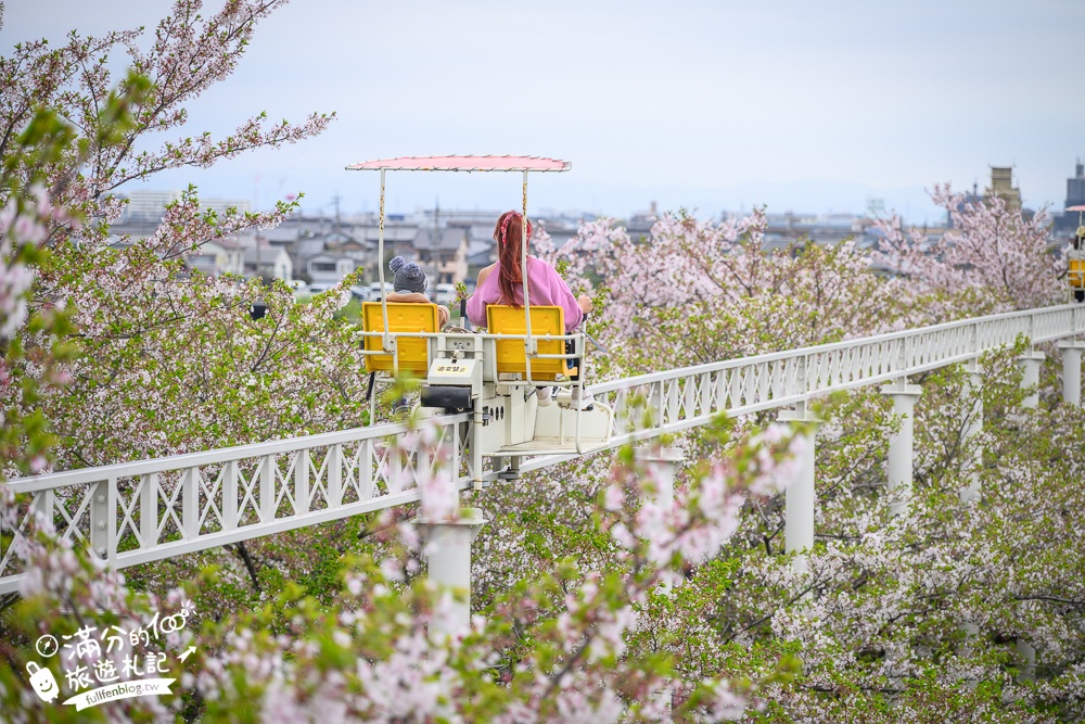 名古屋親子景點【戶田川綠地公園】免門票入園.必體驗賞櫻高空腳踏車.滾輪溜滑梯.遊戲場通通免費玩!