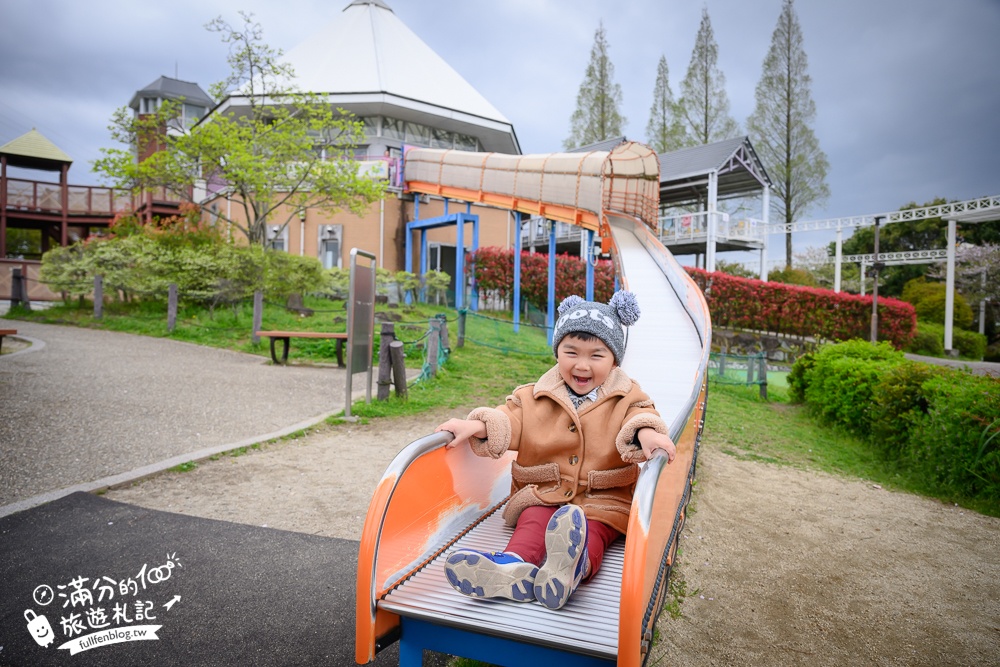 名古屋親子景點【戶田川綠地公園】免門票入園.必體驗賞櫻高空腳踏車.滾輪溜滑梯.遊戲場通通免費玩!
