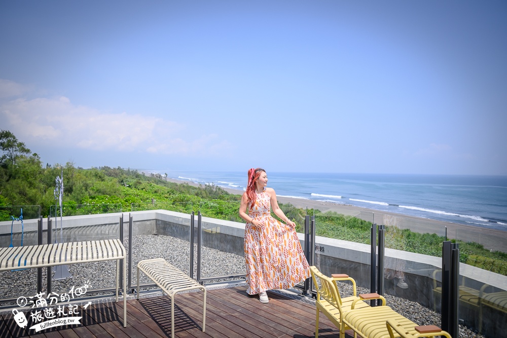 宜蘭【等日初】壯圍最新海景第一排景觀咖啡館.眺望龜山島.步行一分鐘即達海灘!