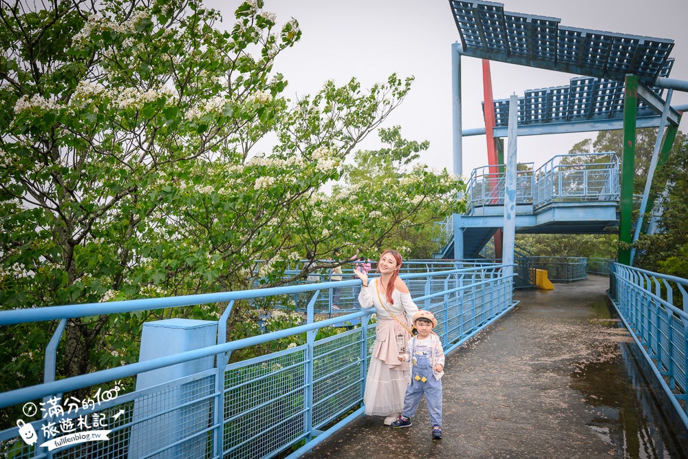 苗栗銅鑼【九華山天空步道】全台最高自行車道,銅鑼賞桐天空步道.登上雲端賞桐趣~苗栗浪漫桐花雪秘境