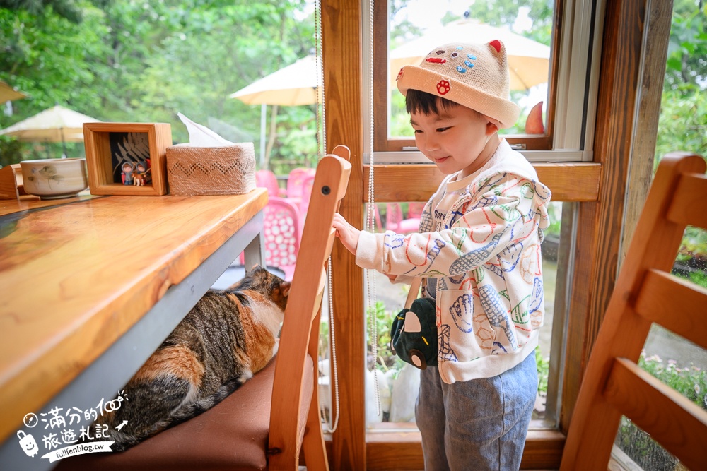 苗栗【雙峰草堂】隱身山林間的銅鑼燒玻璃茶屋.職人手作銅鑼燒,還能欣賞油桐花!