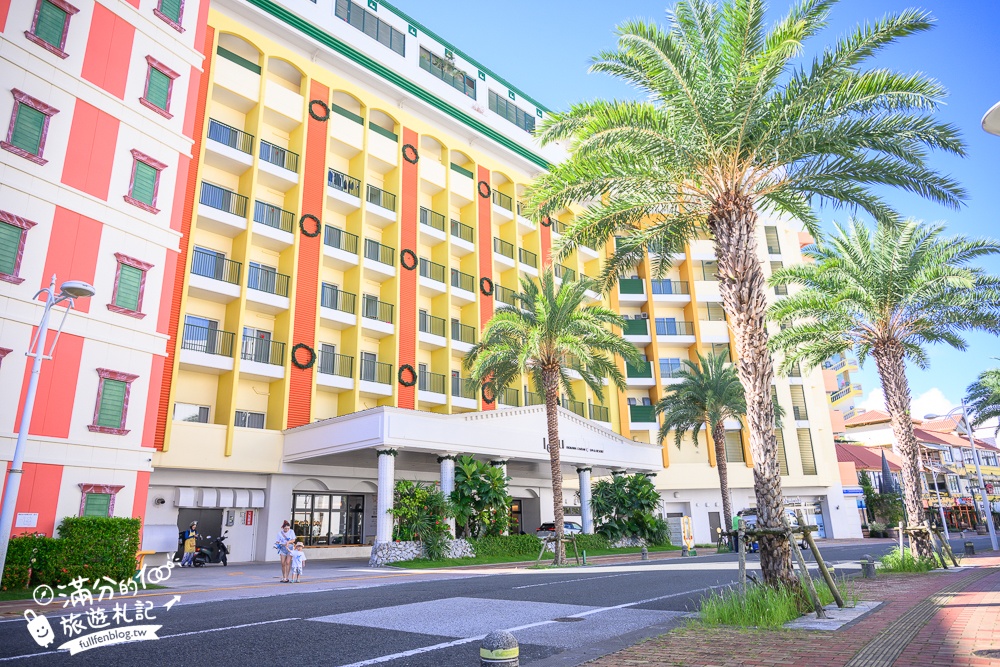 沖繩美國村飯店【雷克沖繩北谷溫泉度假村】帶小孩玩沖繩必住！超強早餐.出飯店就是美國村商圈.還有無邊際泳池戲水區&天然溫泉!