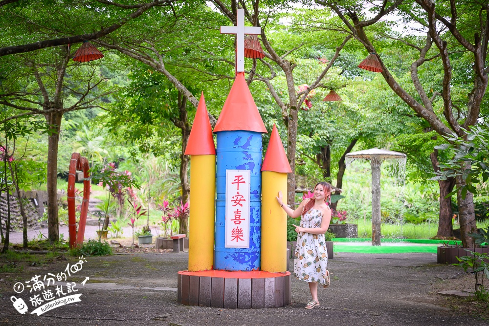 新北【河灣度假村】平溪隱藏版玩水秘境玩樂攻略.挑戰高空腳踏車.刺激滑草&彩虹天梯.山泉水泳池沁涼一夏!