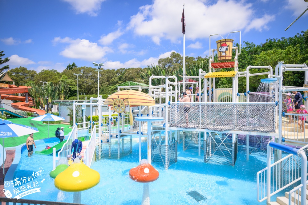 【六福村水樂園】新竹縣全新史努比主題水樂園.12項人氣玩水設施,漂漂河.小海浪.高空滑水道挑戰刺激.適合全年齡層的水樂園!