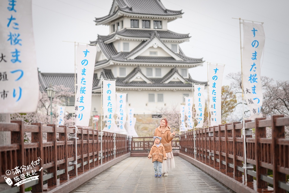 日本岐阜【墨俣一夜城址公園】岐阜免費賞櫻名所.登天守看櫻花隧道.賞櫻攻略&交通門票一次看!