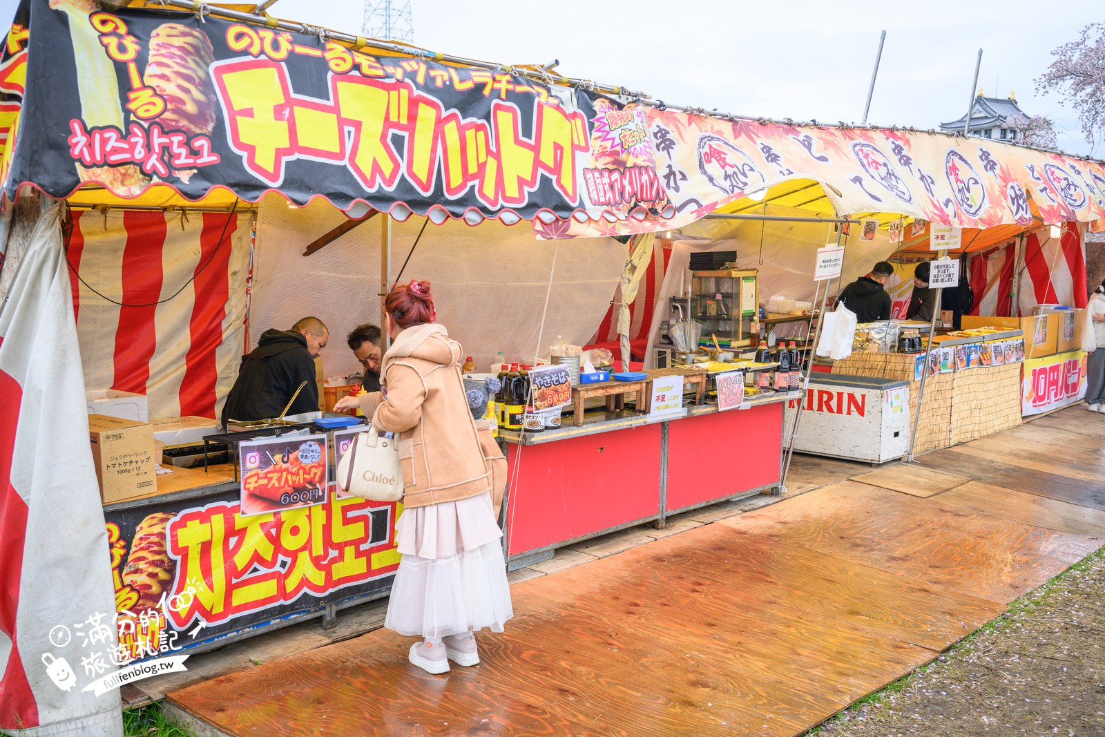 日本岐阜【墨俣一夜城址公園】免費賞櫻、登天守看櫻花隧道，交通門票一次看!