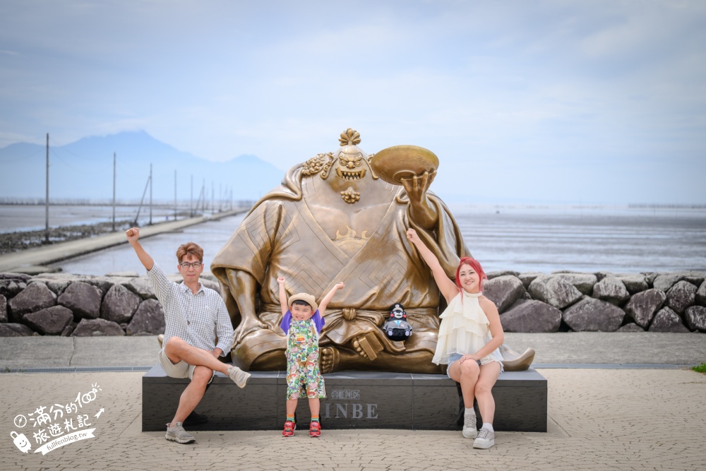 熊本【長部田海床路】現實版的神隱少女海中軌道.海中電柱潮汐奇景.航海王吉貝爾(甚平)拍照點!