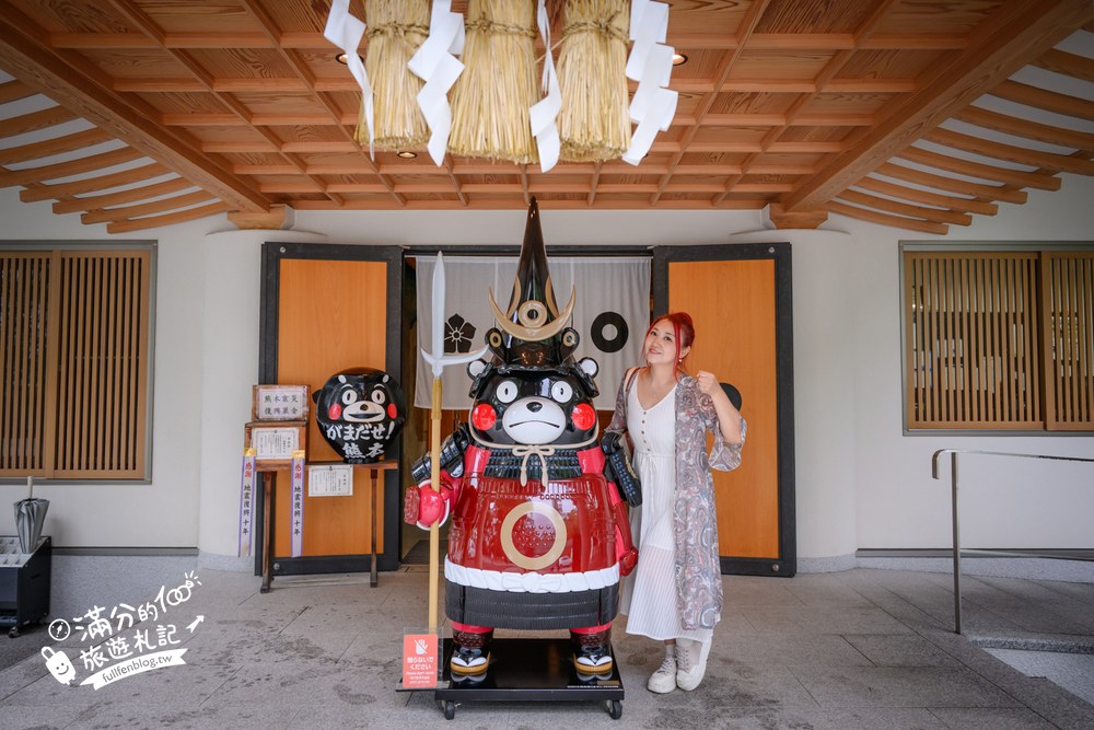 加藤神社|拜殿與熊本熊武將立牌 加藤神社|拜殿與熊本熊武將立牌