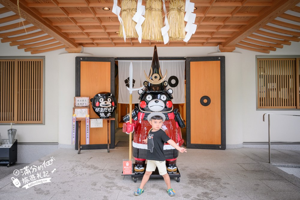 加藤神社|拜殿與熊本熊武將立牌 加藤神社|拜殿與熊本熊武將立牌