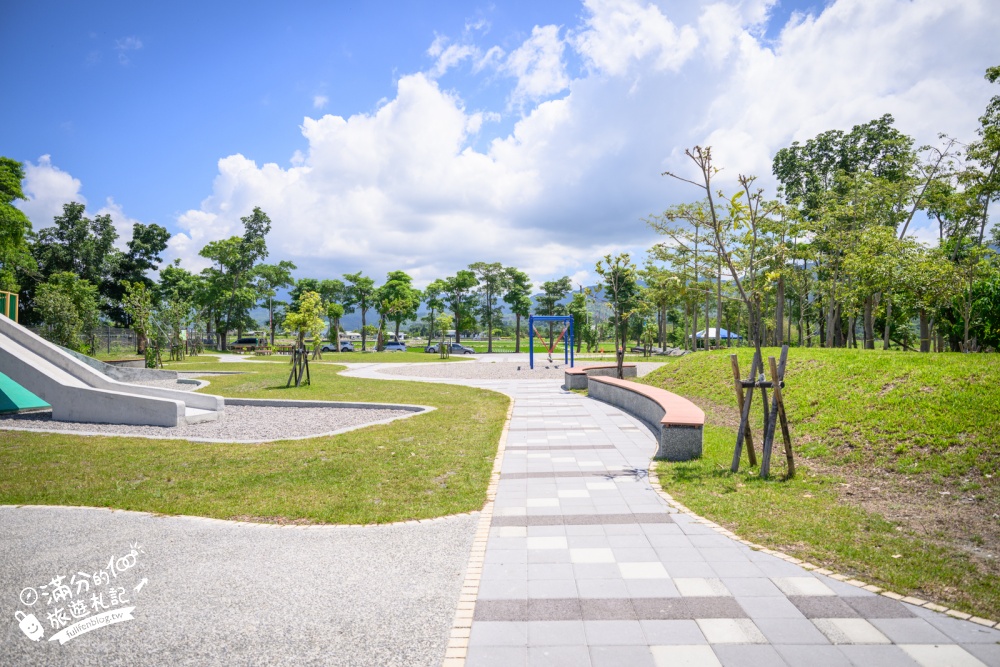 台東【鹿野花鹿米公園】鹿野免門票親子景點！繽紛童話魔法屋，玩共融遊戲場，順遊梅花鹿公園!