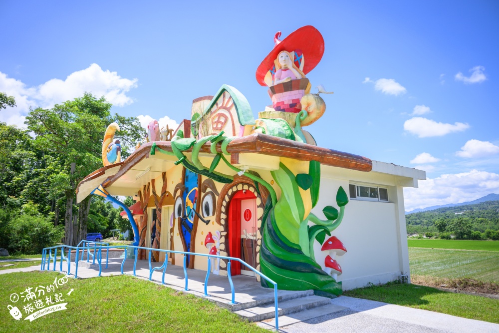 台東【鹿野花鹿米公園】鹿野免門票親子景點！繽紛童話魔法屋，玩共融遊戲場，順遊梅花鹿公園!