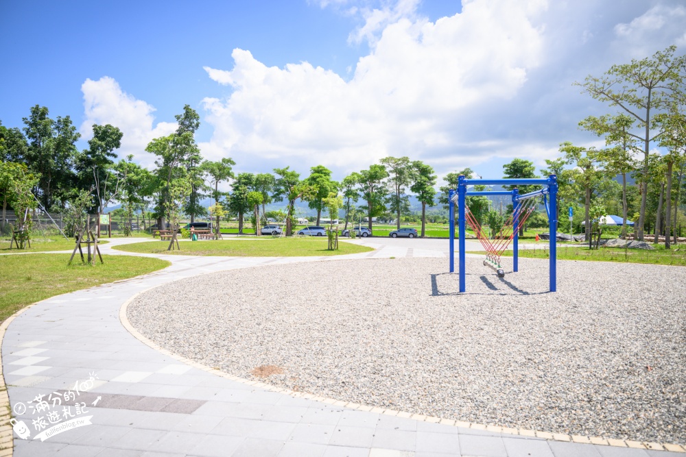 台東【鹿野花鹿米公園】鹿野免門票親子景點！繽紛童話魔法屋，玩共融遊戲場，順遊梅花鹿公園!