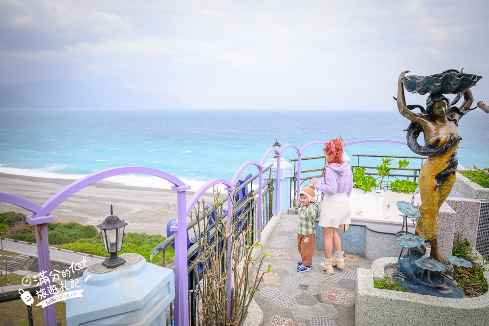 水上明月海景旅店｜七星潭水上明月海景渡假旅店｜頂樓高空水療SPA池與海景玻璃屋咖啡廳