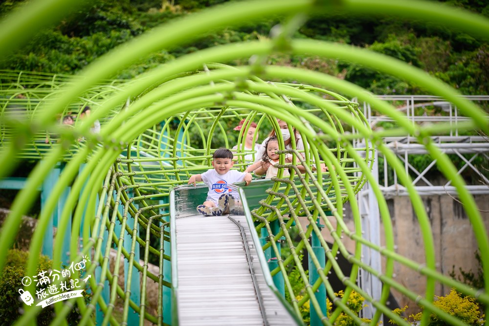 浦添大公園｜滾輪溜滑梯終點與回程步道