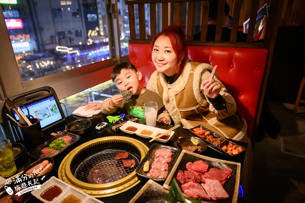 大阪道頓堀燒肉吃到飽【Rokunomiya 麓の宮難波道頓堀店】A5和牛&稀有部位101品吃到飽,還能欣賞湖景風光!