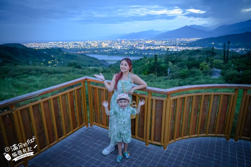 台東夜景餐廳【月亮彎彎景觀咖啡】從山海夕陽一路看到城市燈火!