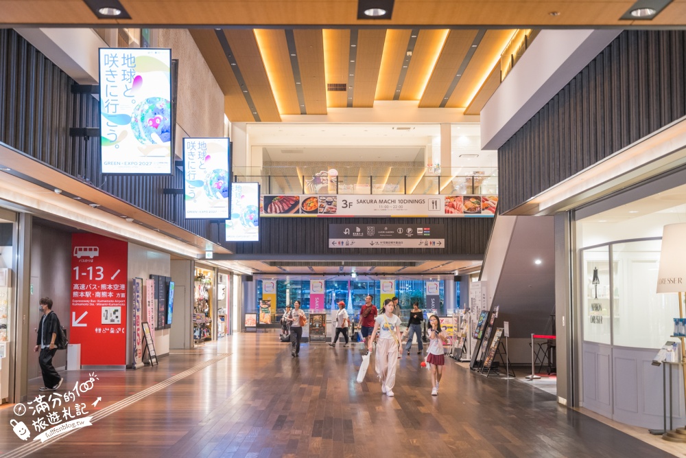 熊本住宿推薦【KOKO HOTEL Premier熊本】飯店就在櫻町熊本購物中心內，連結巴士總站，房間就能看熊本城!