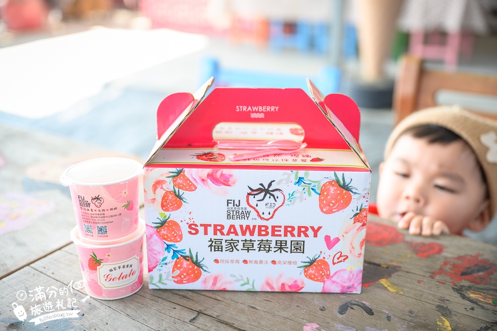 雲林景點【福家草莓果園】免門票有兒童遊戲區的高架草莓園.必吃草莓冰淇淋和草莓大福!
