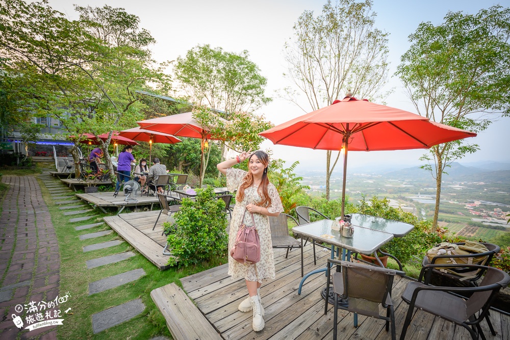 台南景點|瑪莎園景觀庭園咖啡餐廳|玉井虎頭山約會首選，愈夜愈美麗，座擁180度城市夜景!