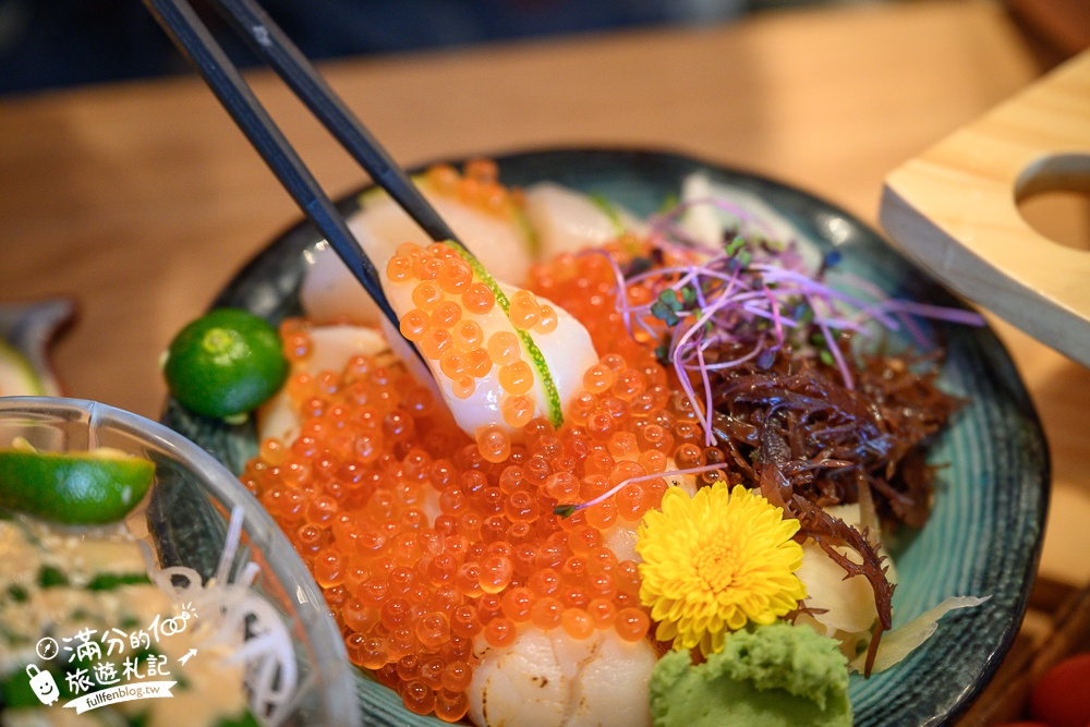 宜蘭【告春食彩小家日本料理】超澎湃木桶生魚片丼飯,重磅好評4.9星,美味平價不容錯過!