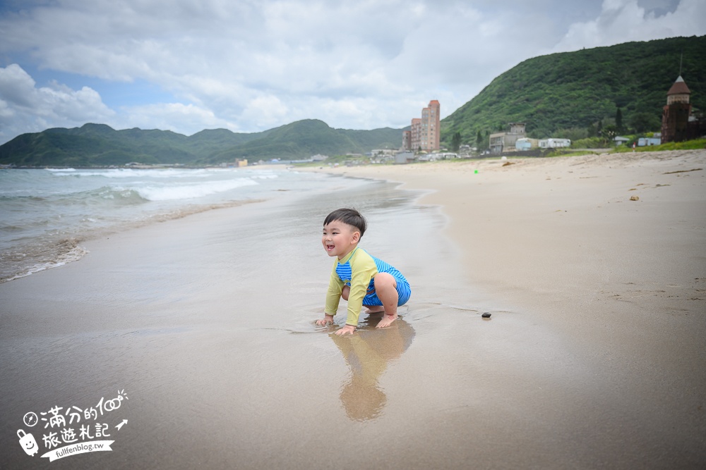 【翡翠灣海水浴場】2024新北最新萬里抹茶小山丘,望海玩沙看基隆嶼,還能玩拍古錐抹茶山丘超療癒!