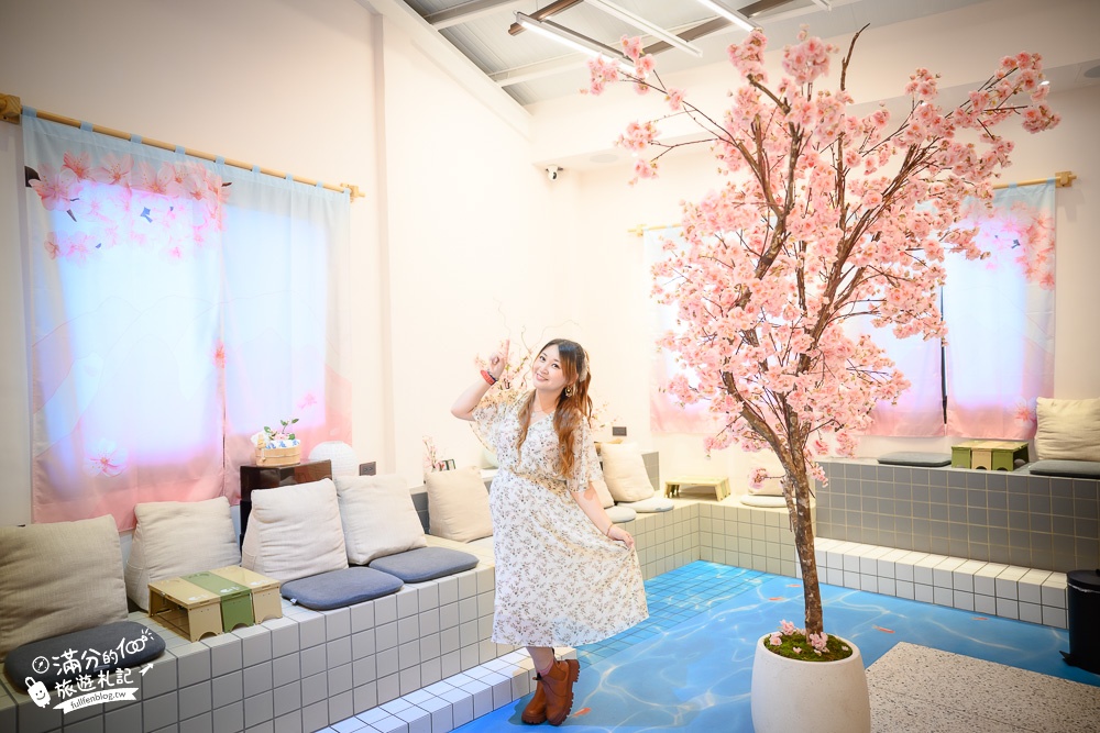 宜蘭景點|咖啡浴FURO CAFE|日系溫泉風咖啡館, 在澡堂裡下午茶賞櫻花!