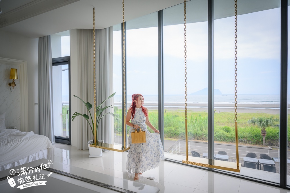 宜蘭民宿推薦【PLAY Hotel】頭城最美海景民宿,泡大浴缸看龜山島,早餐是超澎湃海鮮粥超推!